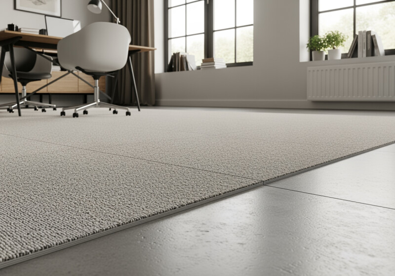 Tapijttegels leggen op beton