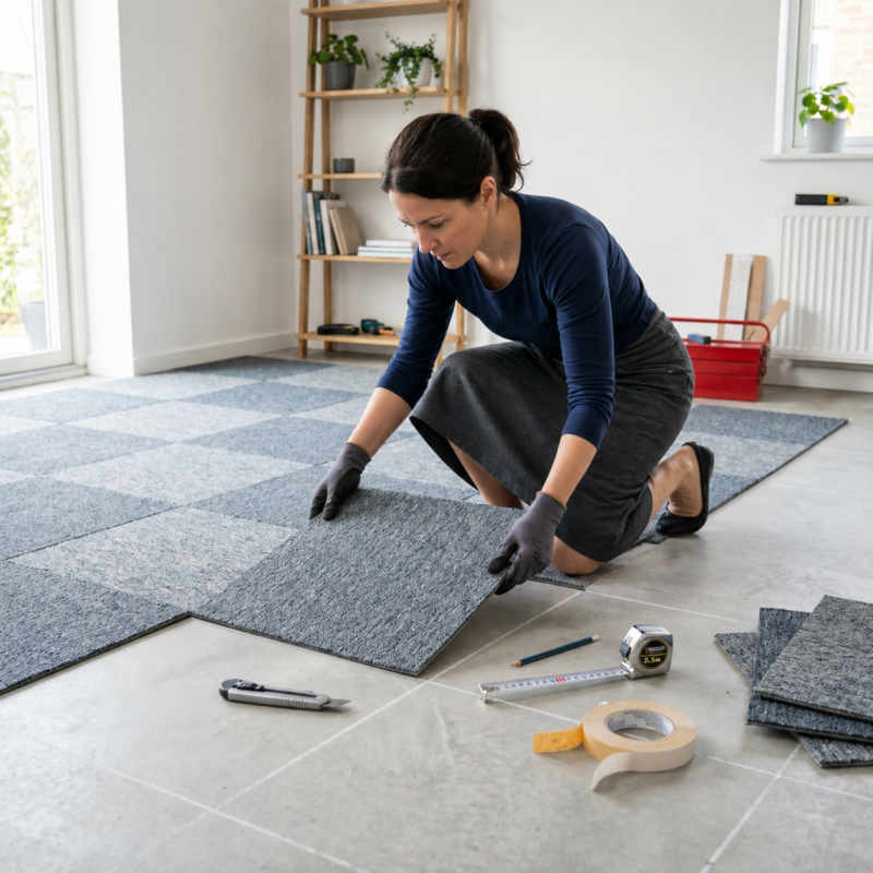 Tapijttegels leggen